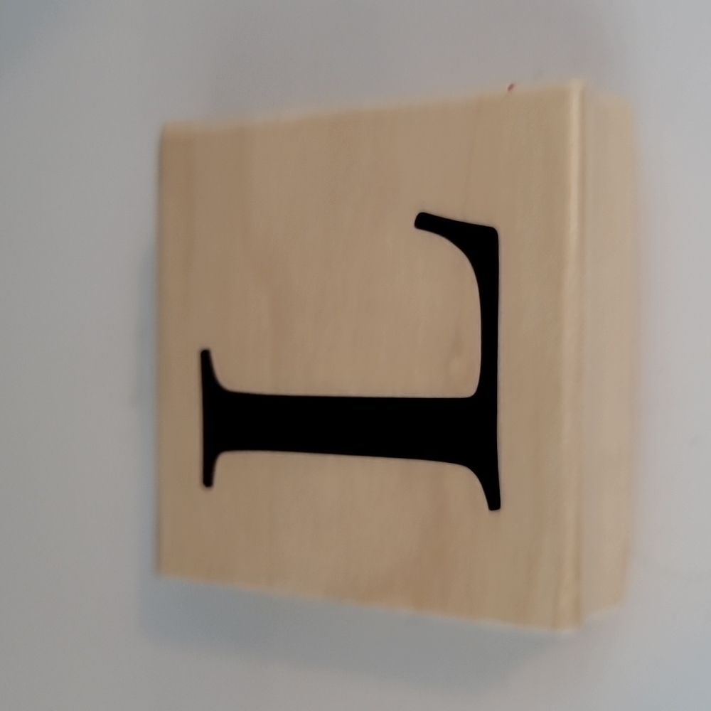 Stamp Craft Initial L letter Wooden Rubber Stamp